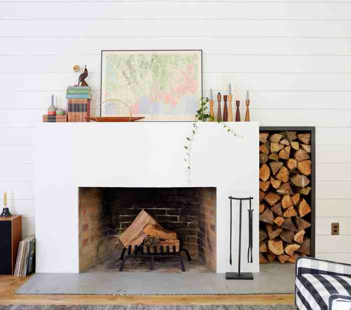 How to make a fireplace door decoration