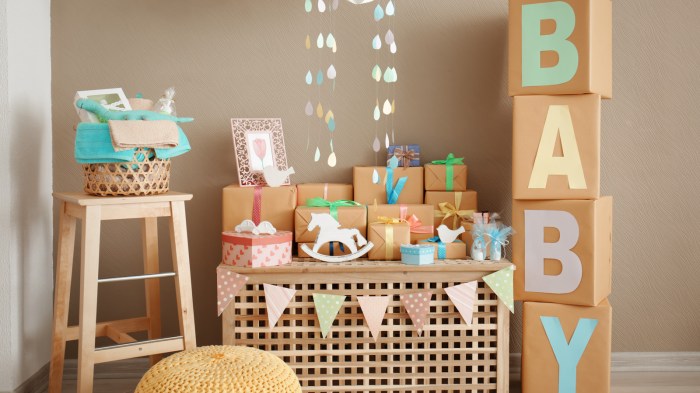 How to decorate a baby shower room